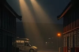 沙漠公路穿过金色沙丘